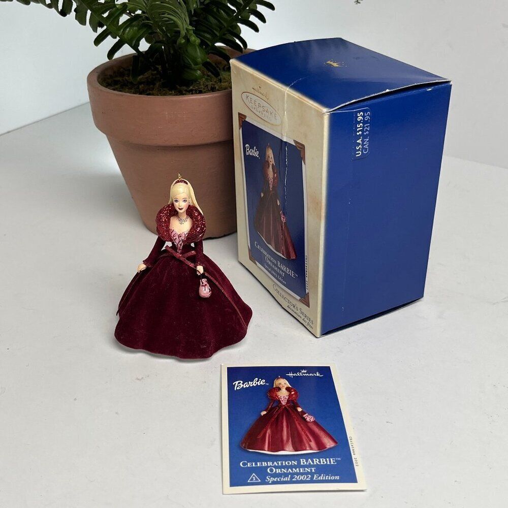Christmas Ornament Hallmark Keepsake Barbie Celebration Vintage Collector